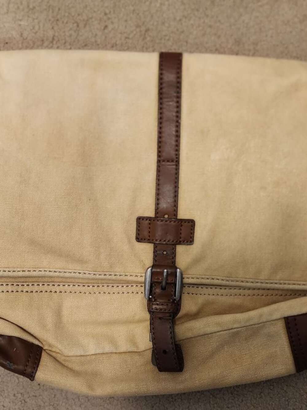 Fossil Emerson EW Messenger Crossbody Canvas Laptop Bag